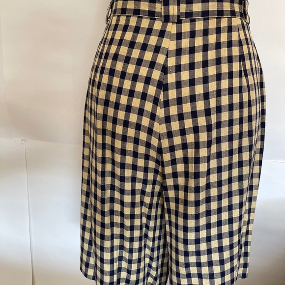 Checkered pattern shorts vintage made in USA rayon - Picture 4 of 13